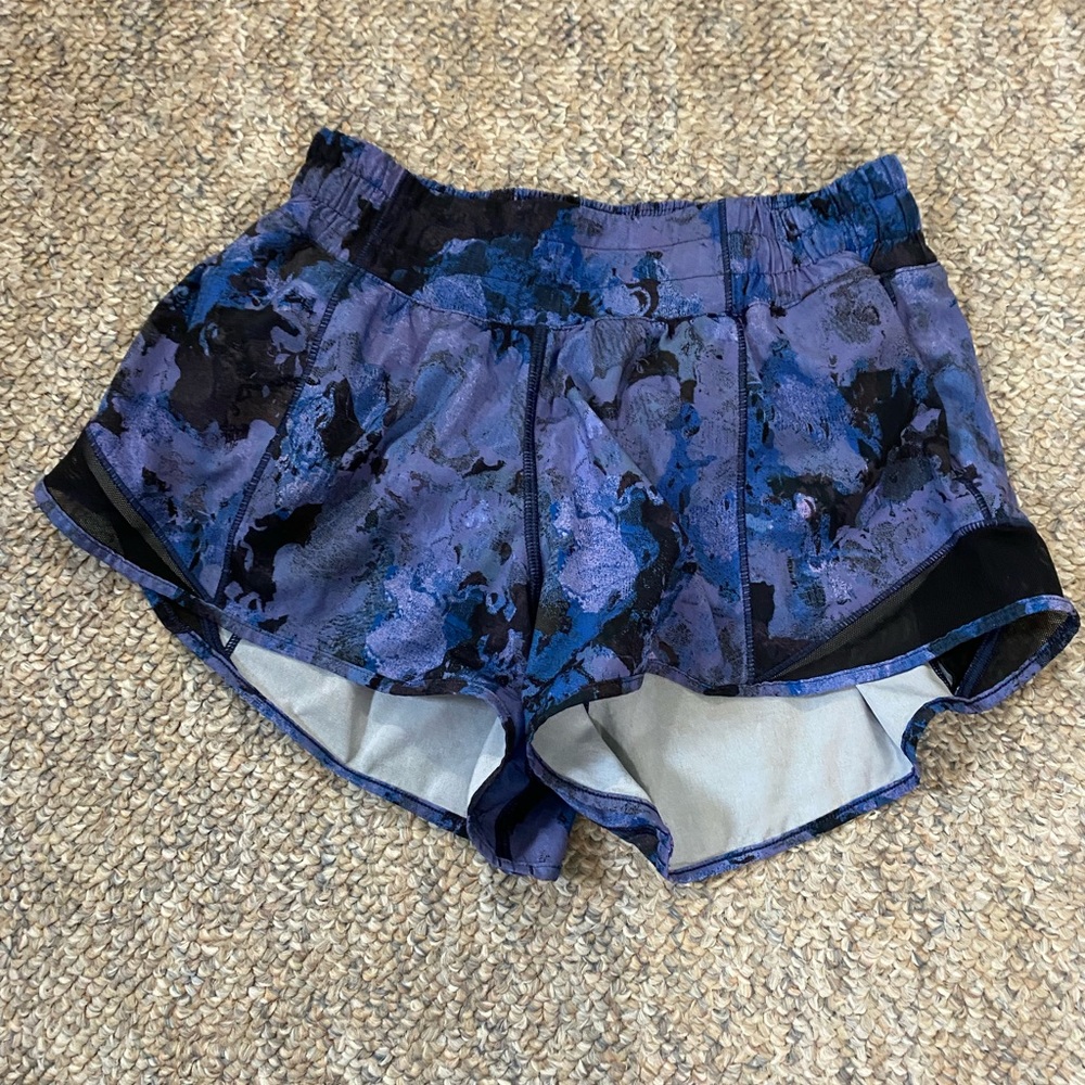 lululemon athletica Blue and Black Athletic Shorts